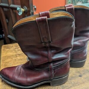 Vintage 70s Frye Oxblood Leather Men's Boots